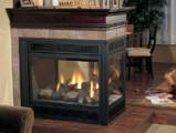 gas fireplace corner unit.