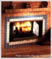 brick fireplace construction.