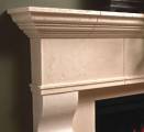 cast stone fireplace mantel.